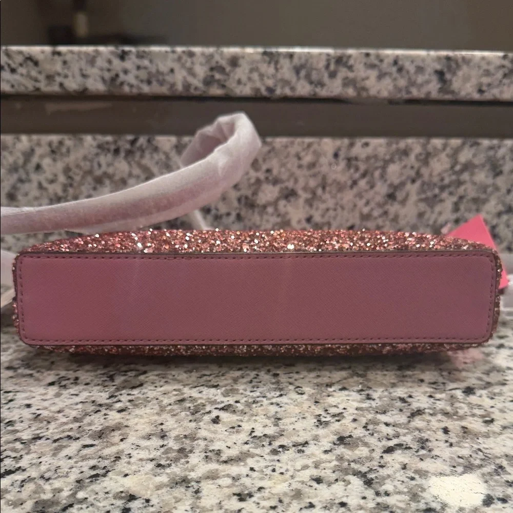 ✨ NWT Kate Spade Greta Court Ramey Crossbody - Dusty Peony & Rose Gold Glitter - Picture 8 of 8